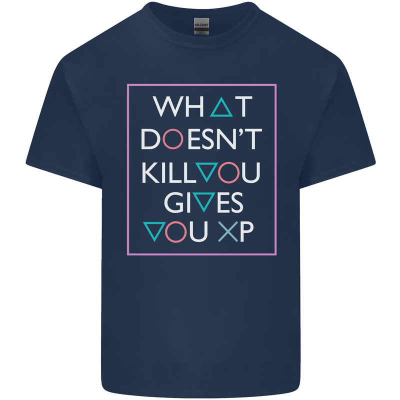 XP Gamer Gaming Arcade Games RPG Kids T-Shirt Childrens Navy Blue