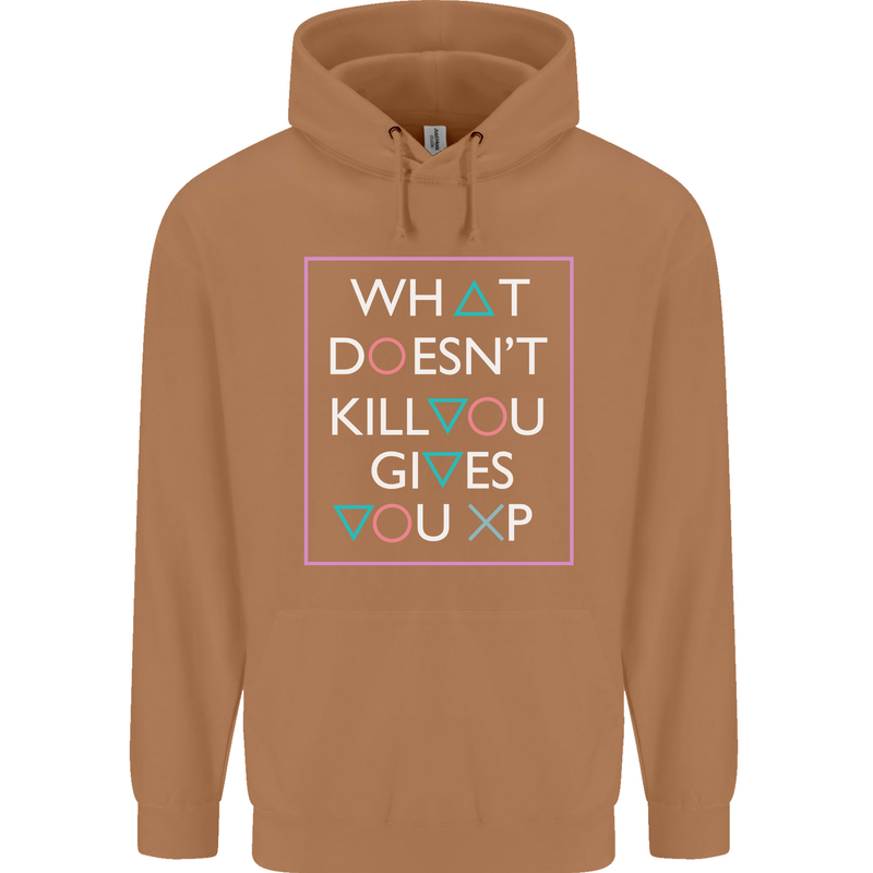 XP Gamer Gaming Arcade Games RPG Mens 80% Cotton Hoodie Caramel Latte