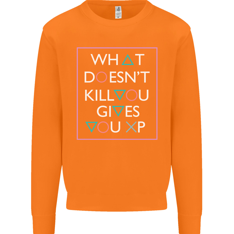 XP Gamer Gaming Arcade Games RPG Mens Sweatshirt Jumper Orange