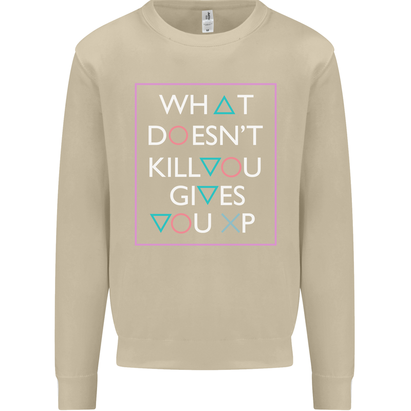 XP Gamer Gaming Arcade Games RPG Mens Sweatshirt Jumper Sand