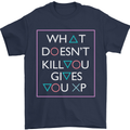 XP Gamer Gaming Arcade Games RPG Mens T-Shirt Cotton Gildan Navy Blue