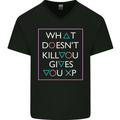 XP Gamer Gaming Arcade Games RPG Mens V-Neck Cotton T-Shirt Black