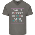 XP Gamer Gaming Arcade Games RPG Mens V-Neck Cotton T-Shirt Charcoal