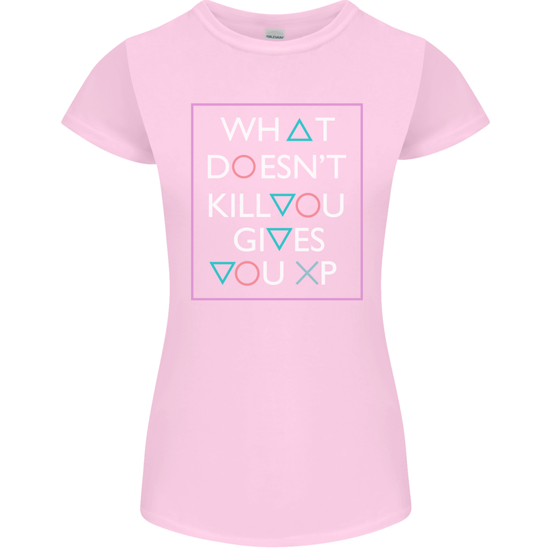 XP Gamer Gaming Arcade Games RPG Womens Petite Cut T-Shirt Light Pink