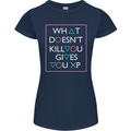 XP Gamer Gaming Arcade Games RPG Womens Petite Cut T-Shirt Navy Blue