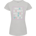 XP Gamer Gaming Arcade Games RPG Womens Petite Cut T-Shirt Sports Grey