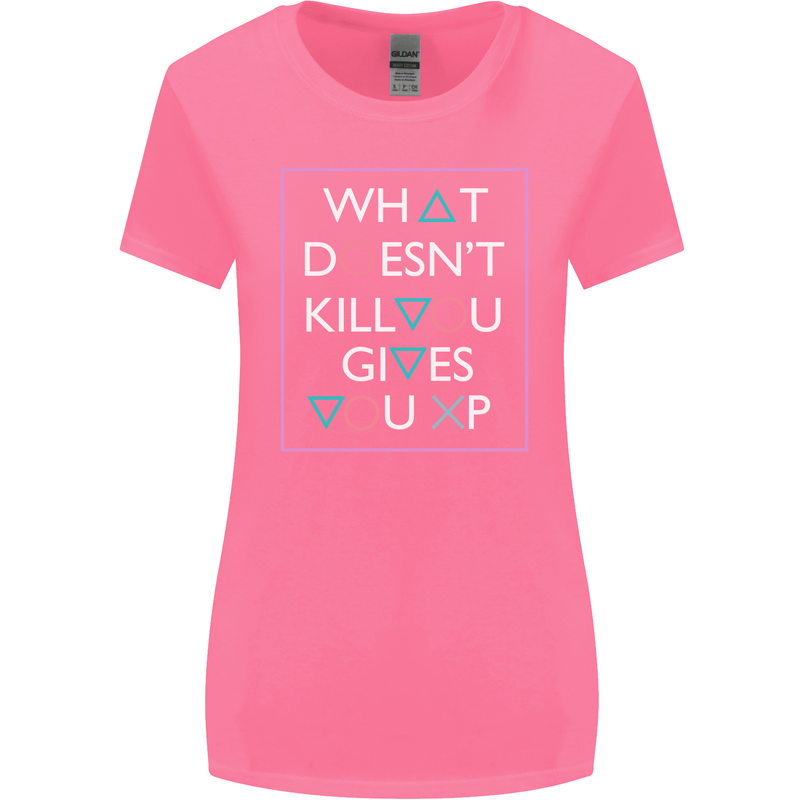 XP Gamer Gaming Arcade Games RPG Womens Wider Cut T-Shirt Azalea