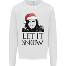 Xmas Let it Snow Funny Christmas Kids Sweatshirt Jumper White