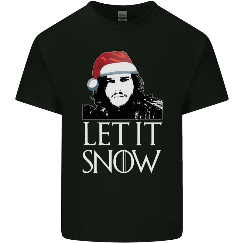 Xmas Let it Snow Funny Christmas Kids T-Shirt Childrens Black