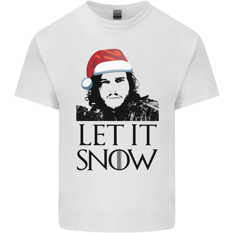 Xmas Let it Snow Funny Christmas Kids T-Shirt Childrens White
