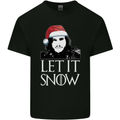Xmas Let it Snow Funny Christmas Mens Cotton T-Shirt Tee Top Black