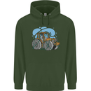 Xmas Tractor Farming Farmer Christmas Childrens Kids Hoodie Forest Green