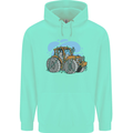 Xmas Tractor Farming Farmer Christmas Childrens Kids Hoodie Peppermint