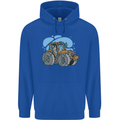 Xmas Tractor Farming Farmer Christmas Childrens Kids Hoodie Royal Blue