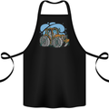 Xmas Tractor Farming Farmer Christmas Cotton Apron 100% Organic Black