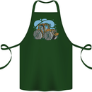 Xmas Tractor Farming Farmer Christmas Cotton Apron 100% Organic Forest Green