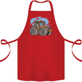 Xmas Tractor Farming Farmer Christmas Cotton Apron 100% Organic Red