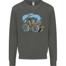 Xmas Tractor Farming Farmer Christmas Kids Sweatshirt Jumper Storm Grey