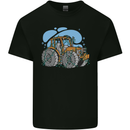Xmas Tractor Farming Farmer Christmas Mens Cotton T-Shirt Tee Top Black