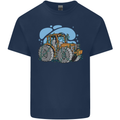Xmas Tractor Farming Farmer Christmas Mens Cotton T-Shirt Tee Top Navy Blue