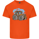 Xmas Tractor Farming Farmer Christmas Mens Cotton T-Shirt Tee Top Orange