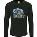 Xmas Tractor Farming Farmer Christmas Mens Long Sleeve T-Shirt Black