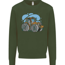 Xmas Tractor Farming Farmer Christmas Mens Sweatshirt Jumper Forest Green