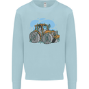 Xmas Tractor Farming Farmer Christmas Mens Sweatshirt Jumper Light Blue