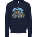 Xmas Tractor Farming Farmer Christmas Mens Sweatshirt Jumper Navy Blue