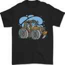 Xmas Tractor Farming Farmer Christmas Mens T-Shirt 100% Cotton Black
