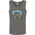 Xmas Tractor Farming Farmer Christmas Mens Vest Tank Top Charcoal
