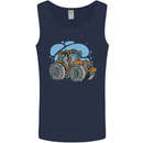 Xmas Tractor Farming Farmer Christmas Mens Vest Tank Top Navy Blue