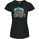 Xmas Tractor Farming Farmer Christmas Womens Petite Cut T-Shirt Black