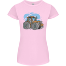 Xmas Tractor Farming Farmer Christmas Womens Petite Cut T-Shirt Light Pink