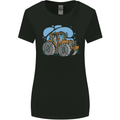 Xmas Tractor Farming Farmer Christmas Womens Wider Cut T-Shirt Black
