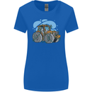Xmas Tractor Farming Farmer Christmas Womens Wider Cut T-Shirt Royal Blue