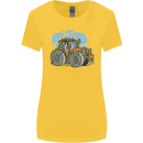 Xmas Tractor Farming Farmer Christmas Womens Wider Cut T-Shirt Yellow