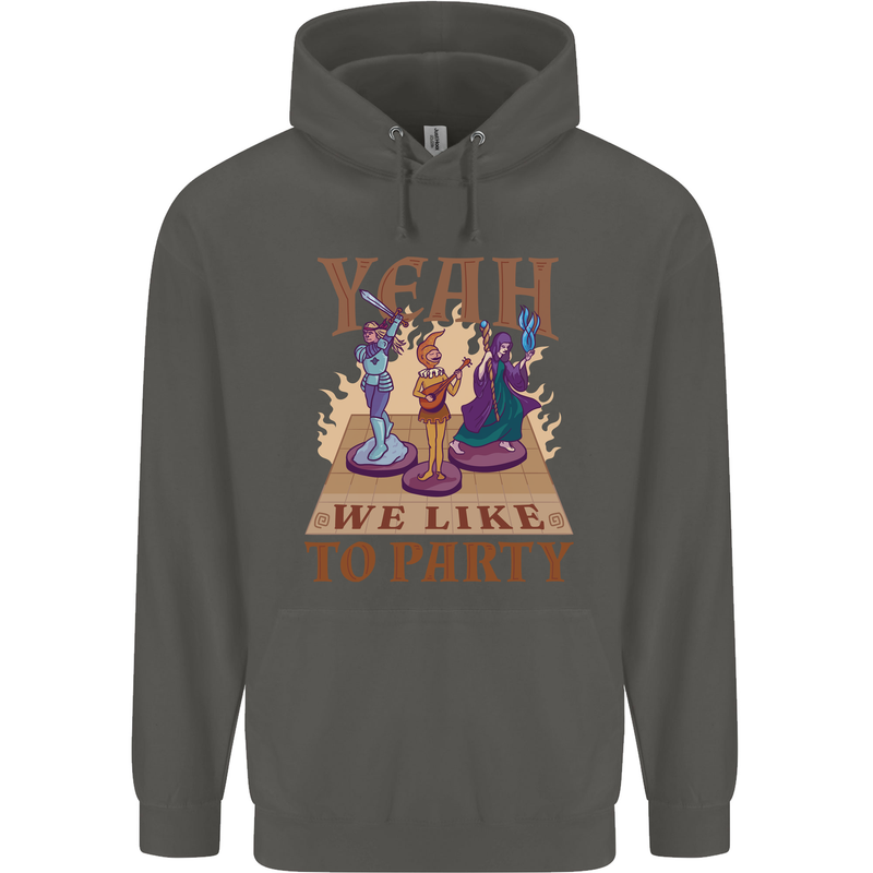Yeah We Like to Party Role Playing Game RPG Childrens Kids Hoodie Storm Grey