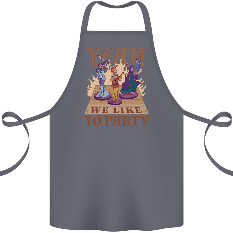 Yeah We Like to Party Role Playing Game RPG Cotton Apron 100% Organic Steel