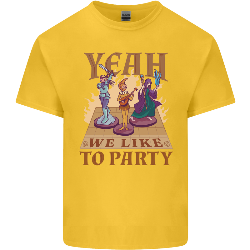 Yeah We Like to Party Role Playing Game RPG Kids T-Shirt Childrens Yellow