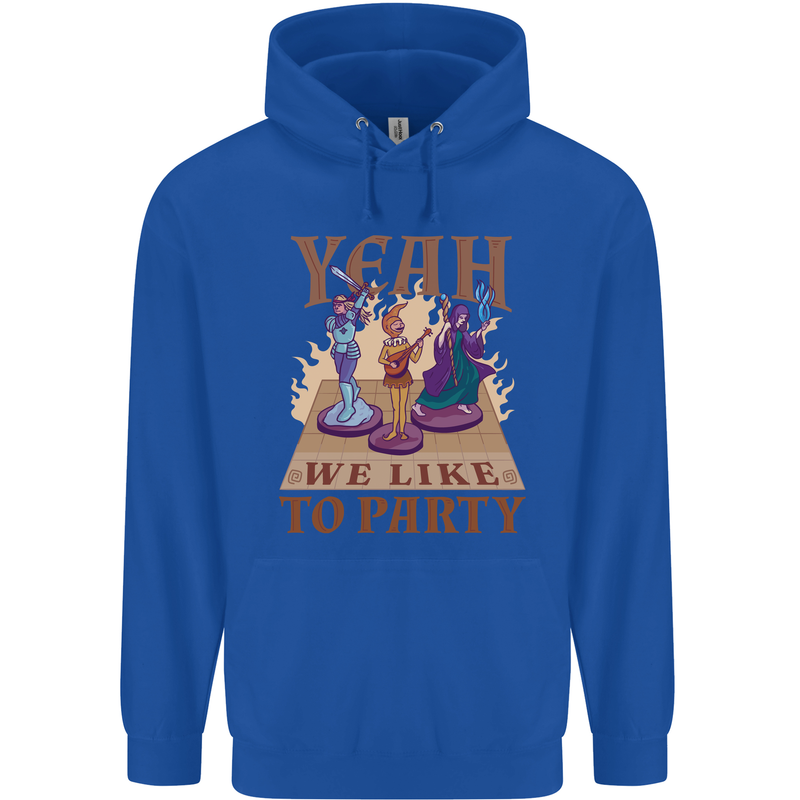 Yeah We Like to Party Role Playing Game RPG Mens 80% Cotton Hoodie Royal Blue