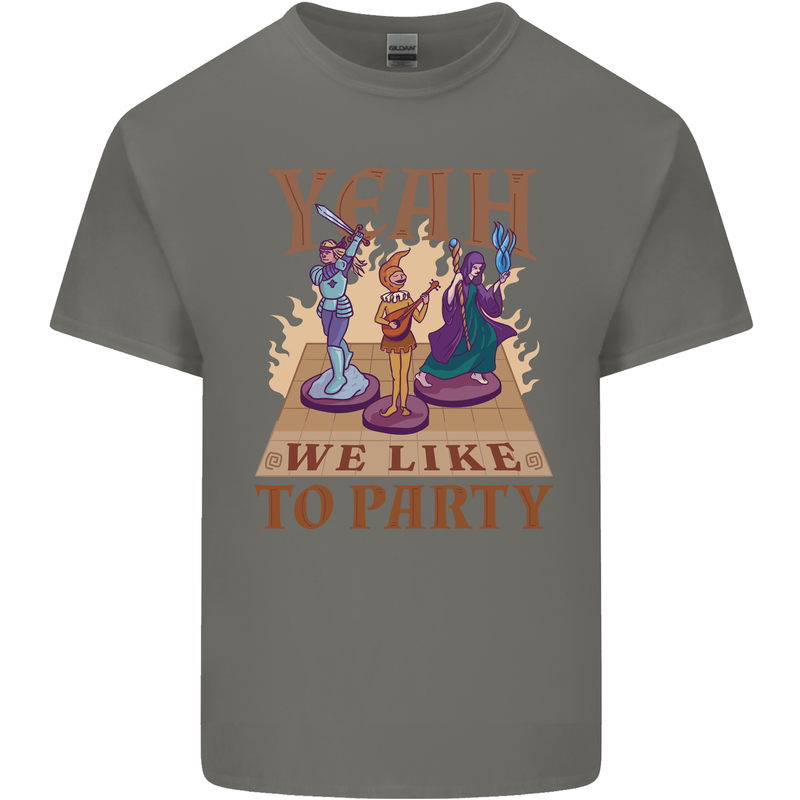 Yeah We Like to Party Role Playing Game RPG Mens Cotton T-Shirt Tee Top Charcoal