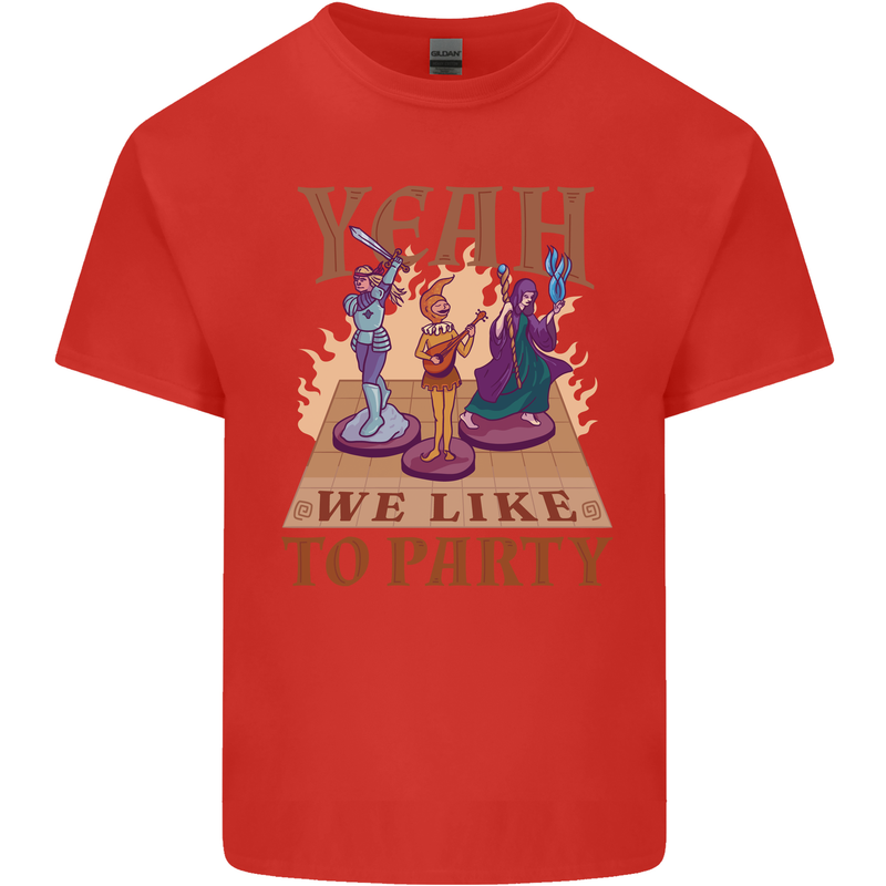 Yeah We Like to Party Role Playing Game RPG Mens Cotton T-Shirt Tee Top Red