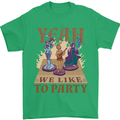 Yeah We Like to Party Role Playing Game RPG Mens T-Shirt Cotton Gildan Irish Green