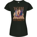 Yeah We Like to Party Role Playing Game RPG Womens Petite Cut T-Shirt Black