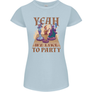 Yeah We Like to Party Role Playing Game RPG Womens Petite Cut T-Shirt Light Blue