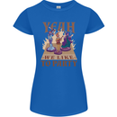 Yeah We Like to Party Role Playing Game RPG Womens Petite Cut T-Shirt Royal Blue