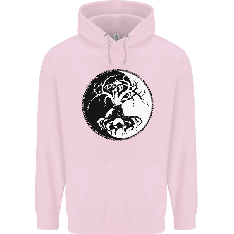 Yggdrasil Tree Childrens Kids Hoodie Light Pink