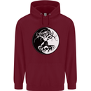 Yggdrasil Tree Childrens Kids Hoodie Maroon