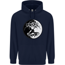 Yggdrasil Tree Childrens Kids Hoodie Navy Blue